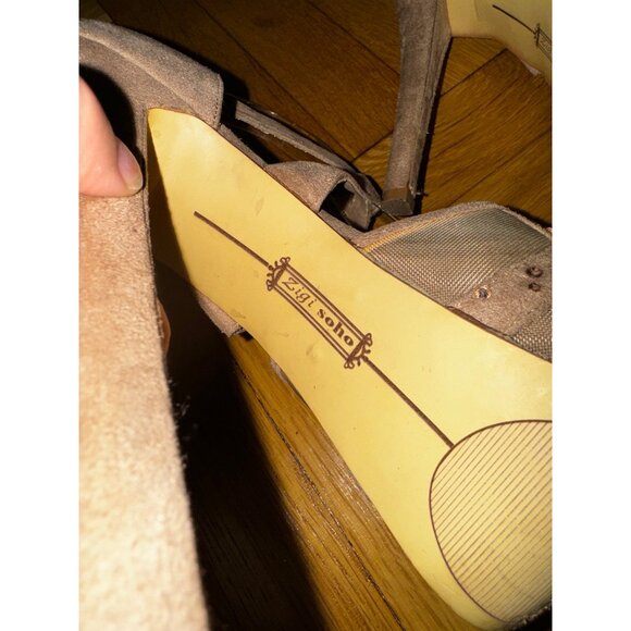 Zigi Soho Jaslene 9 Beige Studded High Heel Platform Peep Toe Shoes‎ Sexy Y2K - Picture 8 of 9